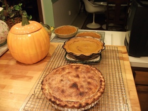 Pies Ready for holiday dinner